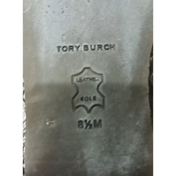 Tory Burch Georgia Ballet Flats Women’s 8.5 Black Croc Embossed Leather Logo - Picture 15 of 16